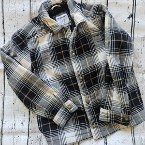 Old Navy Plaid Kids Jacket - Black and Cream